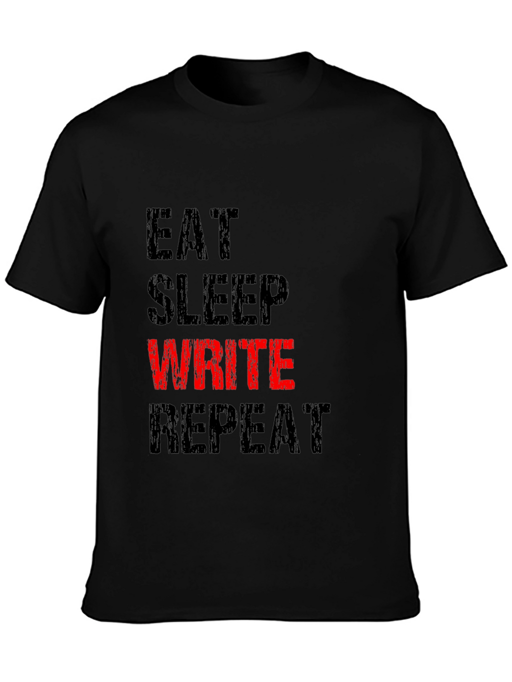 Eat Sleep Write Repeat T-Shirt - Black