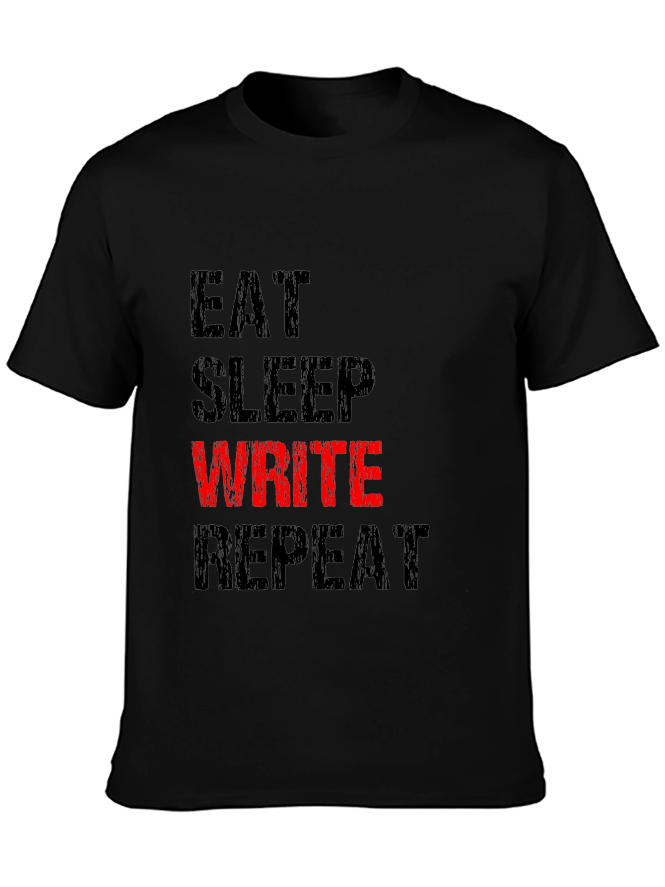 Eat Sleep Write Repeat T-Shirt - Black