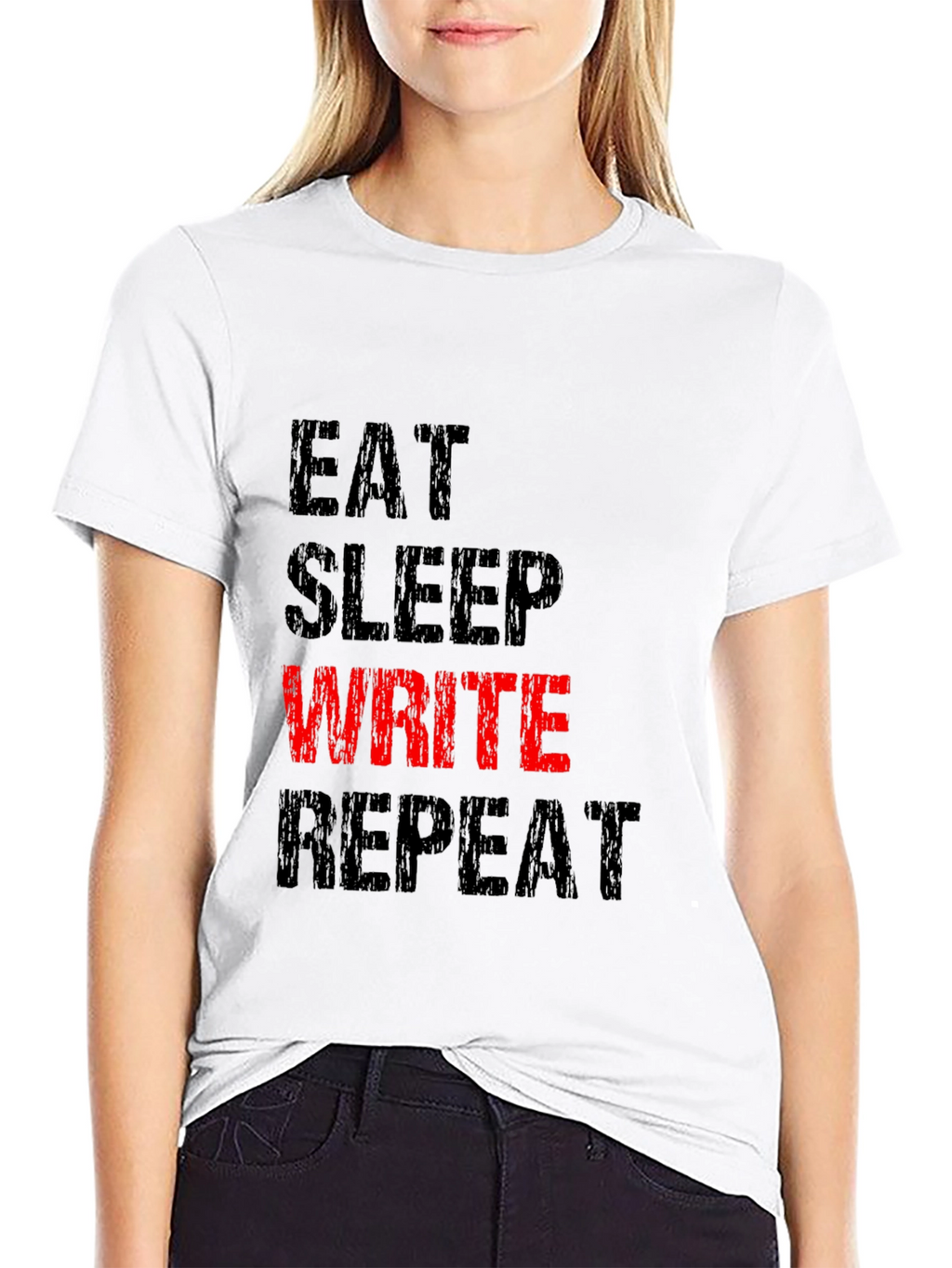 Eat Sleep Write Repeat T-Shirt - Black
