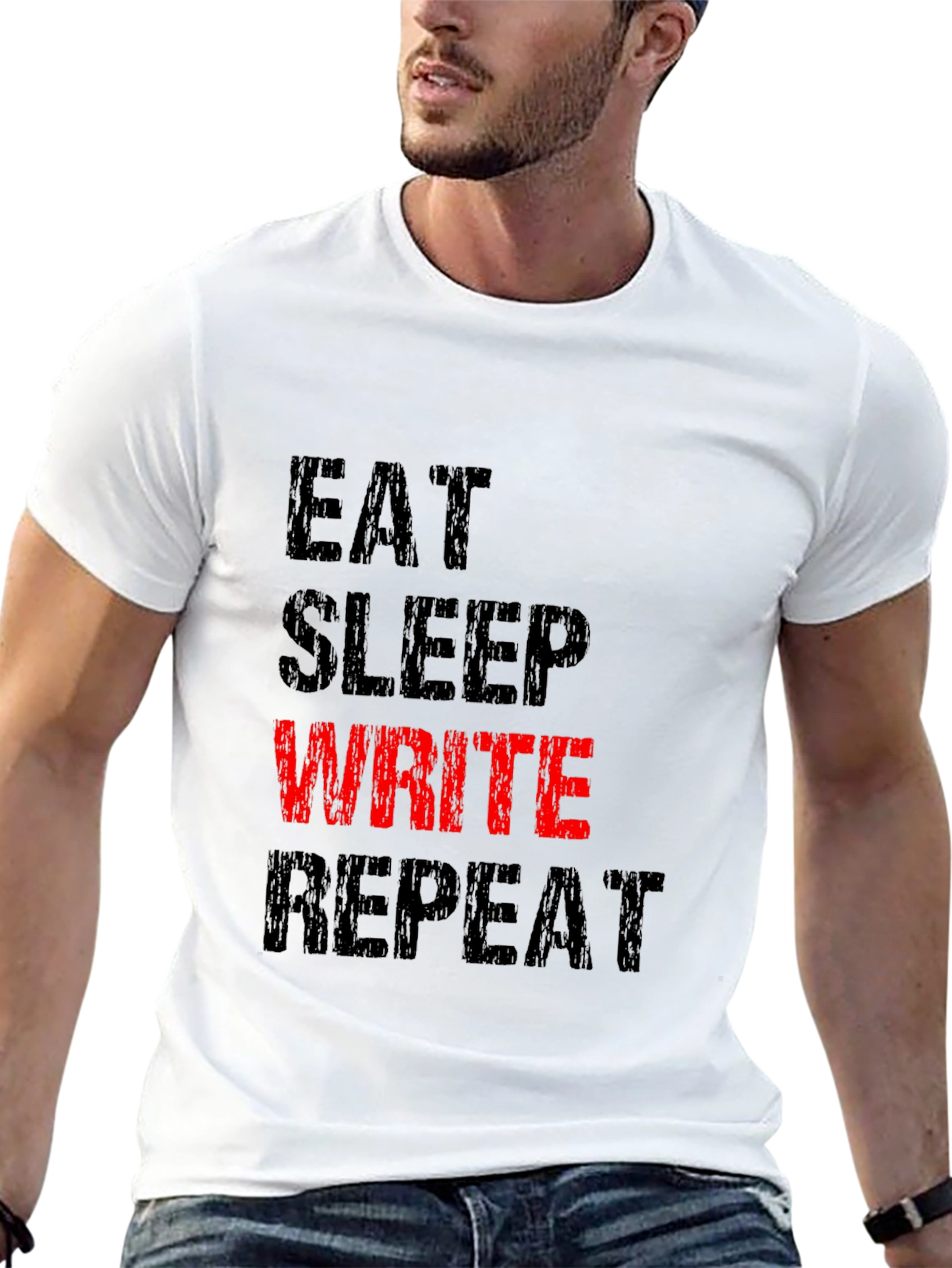 Eat Sleep Write Repeat T-Shirt - Black