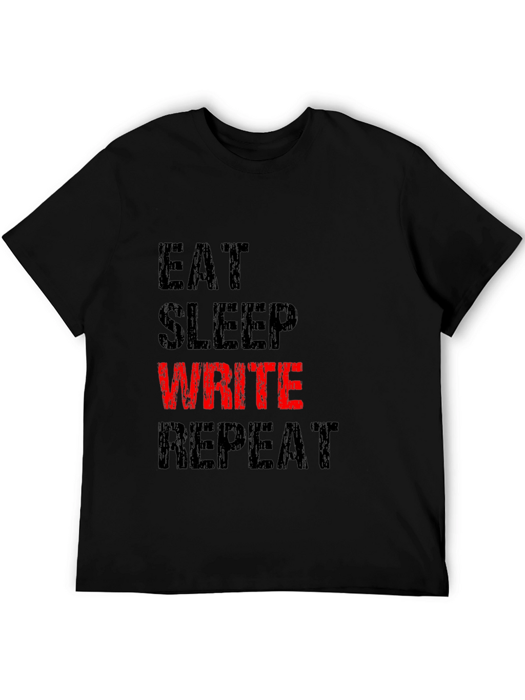 Eat Sleep Write Repeat T-Shirt - Black