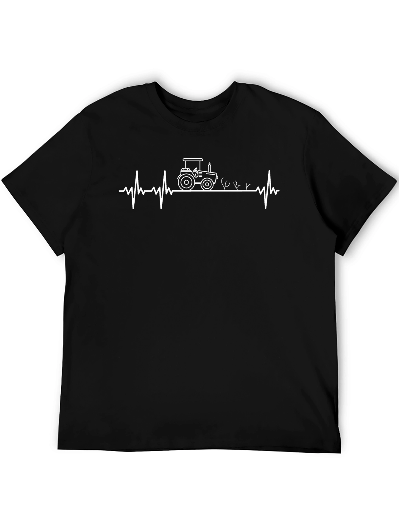 Tractor Heartbeat Graphic Tee - Farm Lover Shirt