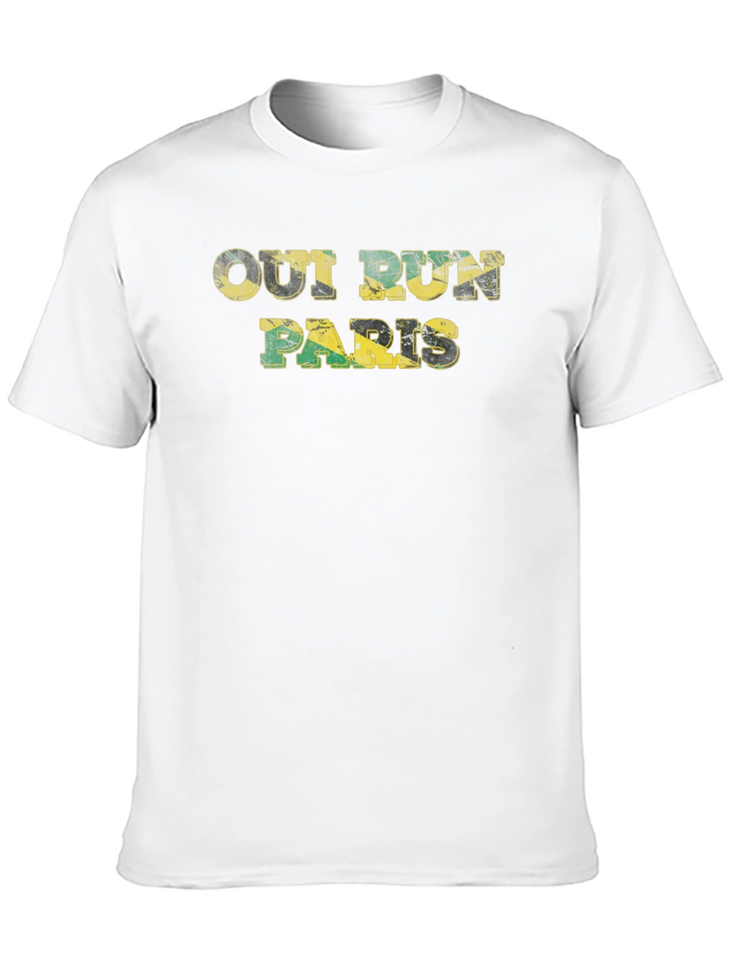 Out Run Paris Black T-Shirt - Jamaica Flag