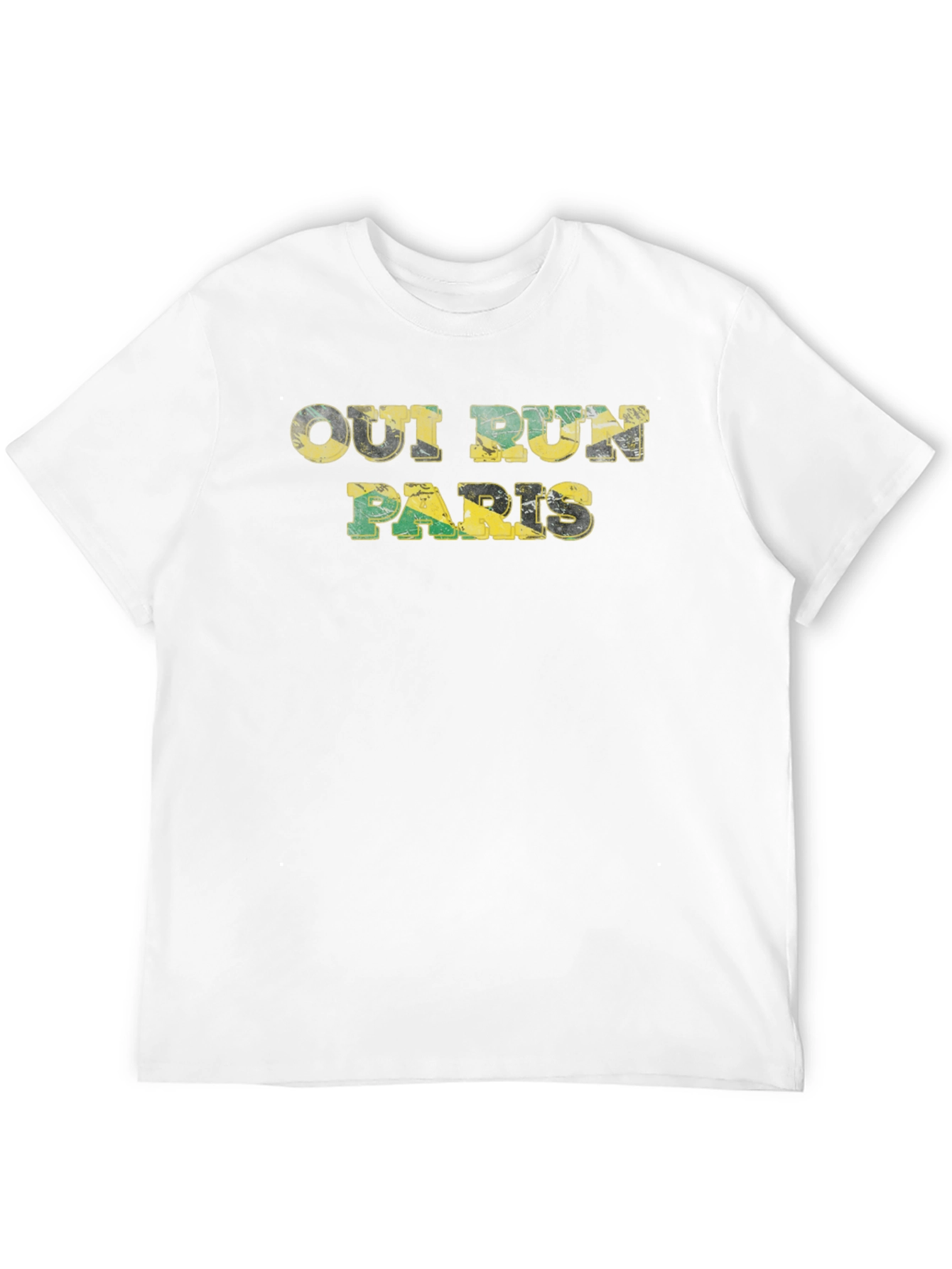 Out Run Paris Black T-Shirt - Jamaica Flag