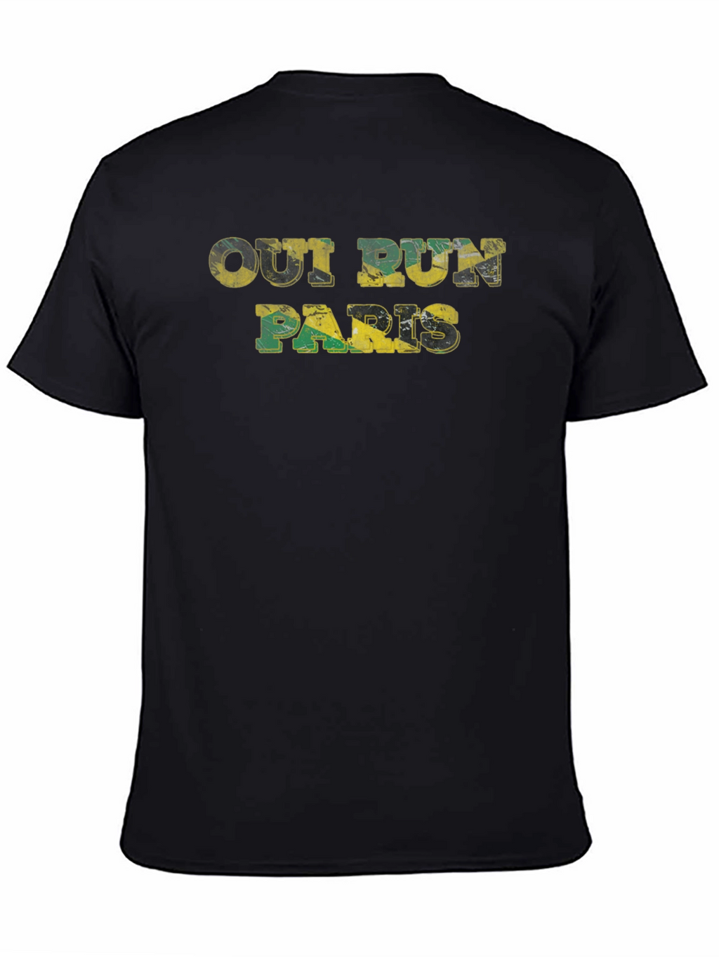 Out Run Paris Black T-Shirt - Jamaica Flag