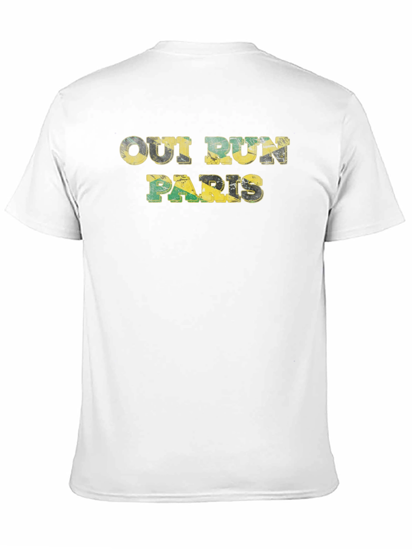Out Run Paris Black T-Shirt - Jamaica Flag