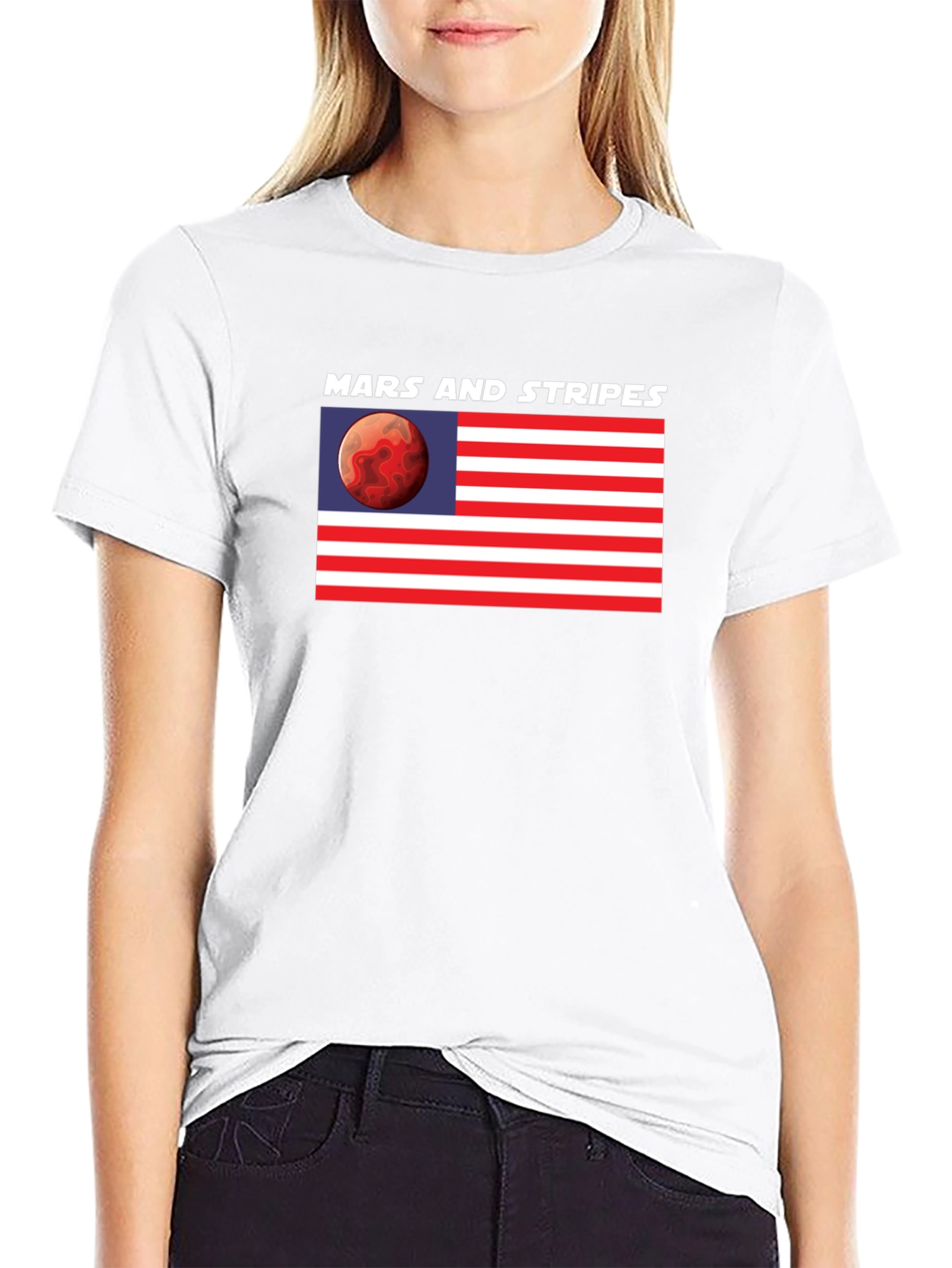 Mars and Stripes Graphic T-Shirt