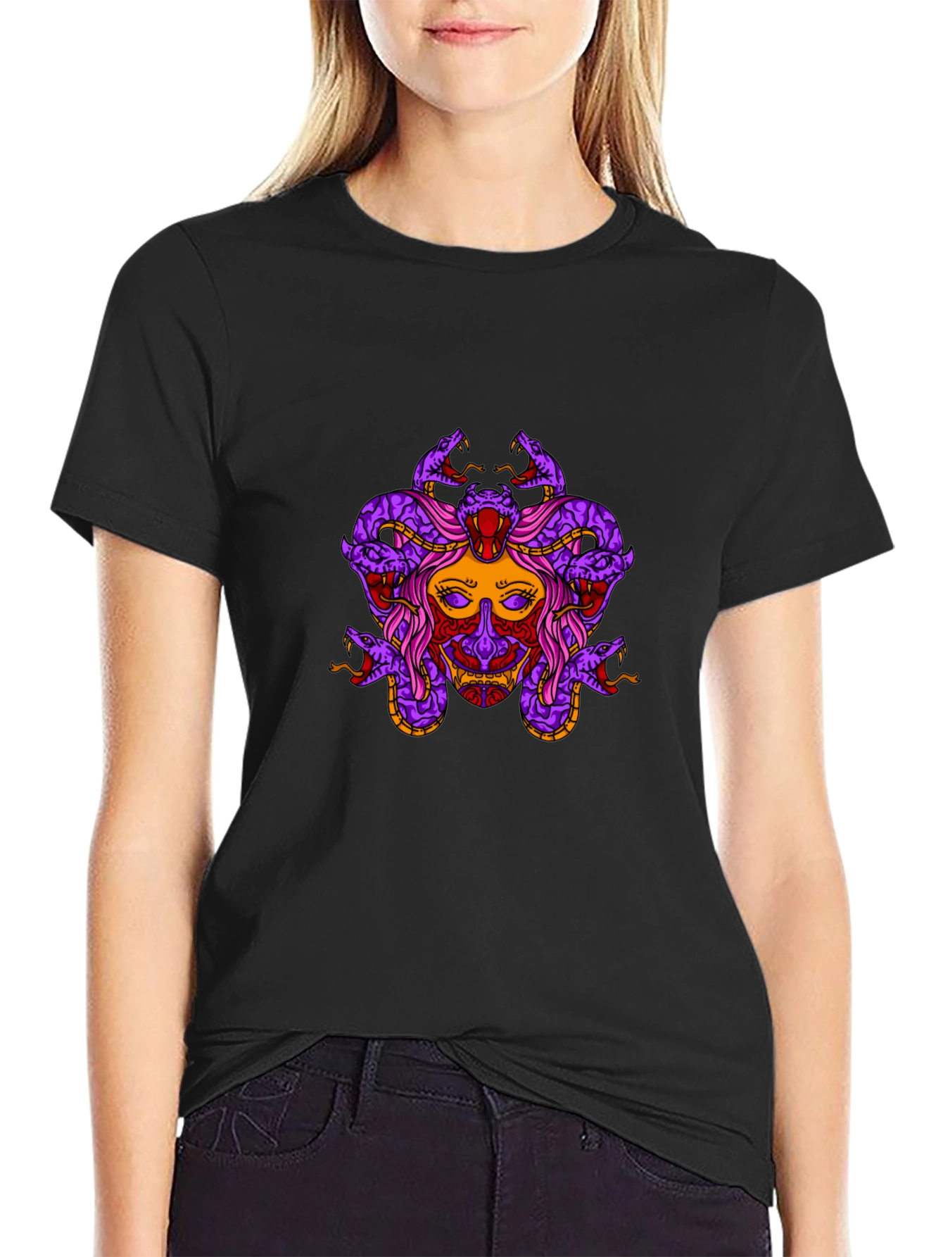 Medusa Graphic T-Shirt - Black