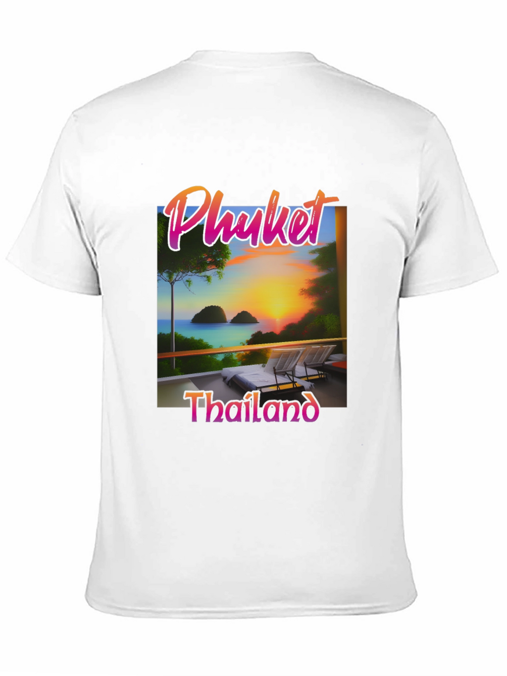Phuket Thailand T-Shirt Tropical Sunset Design