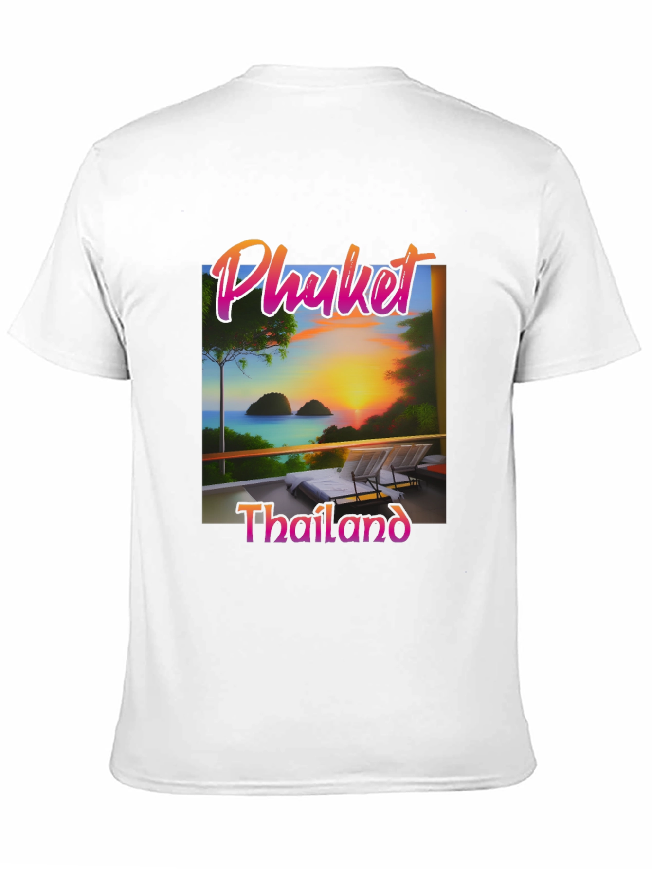 Phuket Thailand T-Shirt Tropical Sunset Design