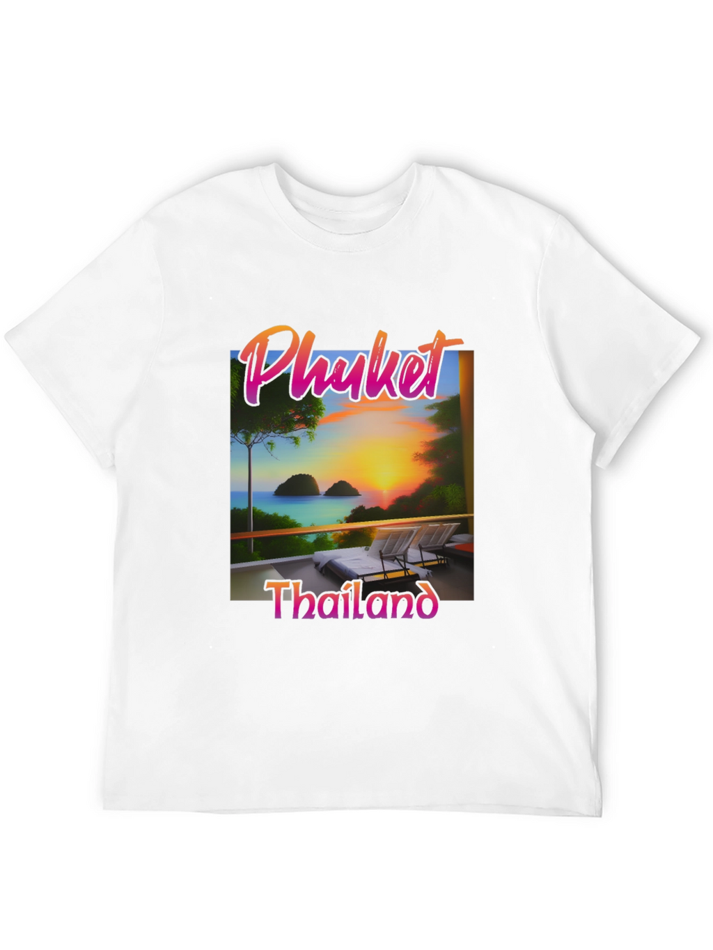 Phuket Thailand T-Shirt Tropical Sunset Design