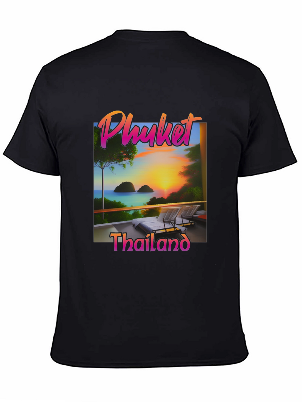 Phuket Thailand T-Shirt Tropical Sunset Design
