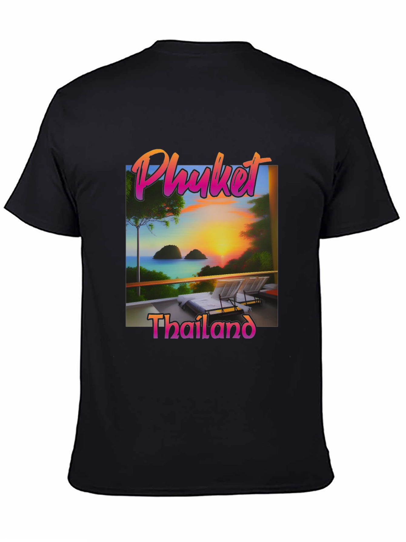 Phuket Thailand T-Shirt Tropical Sunset Design