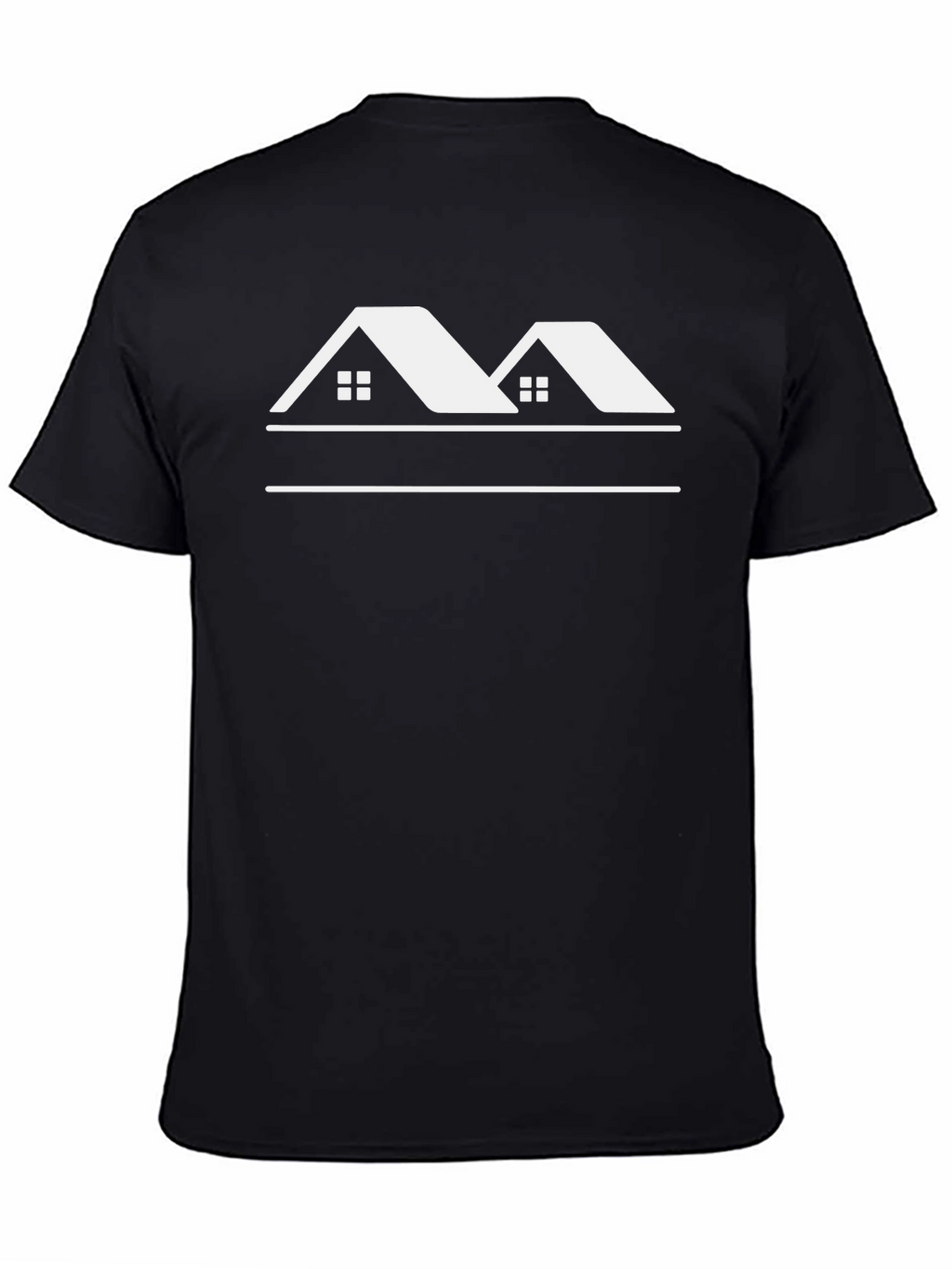 Black T-Shirt with House Graphic
