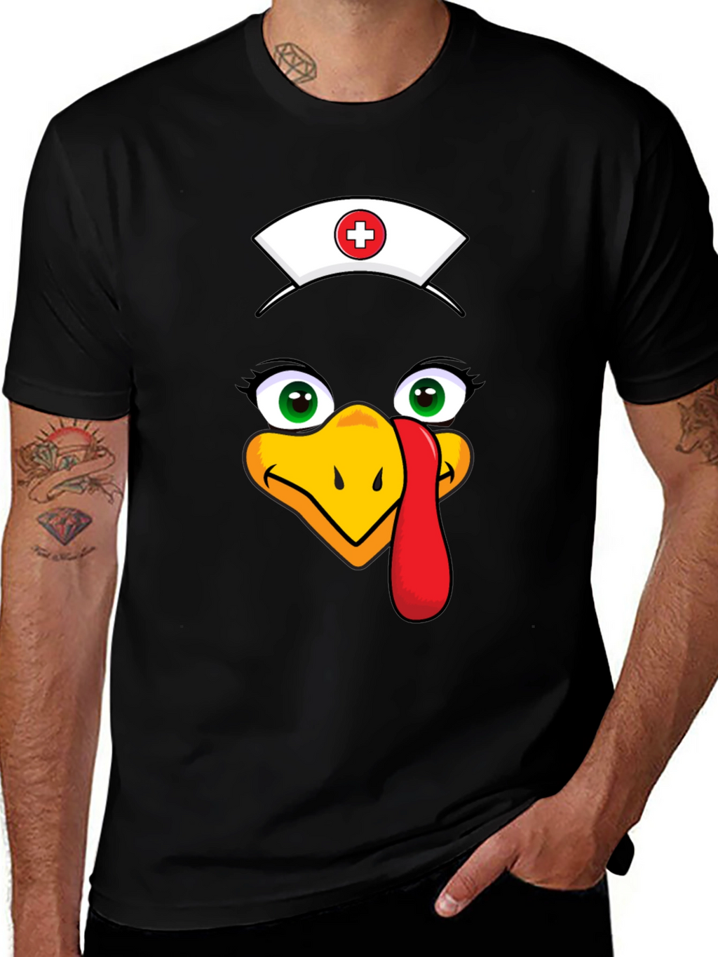 Nurse Turkey Graphic Tee - Thanksgiving Apparel