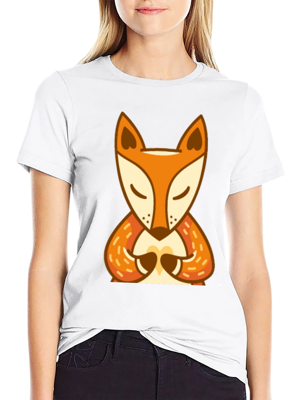 Zen Fox Graphic Tee - Meditating Animal Design