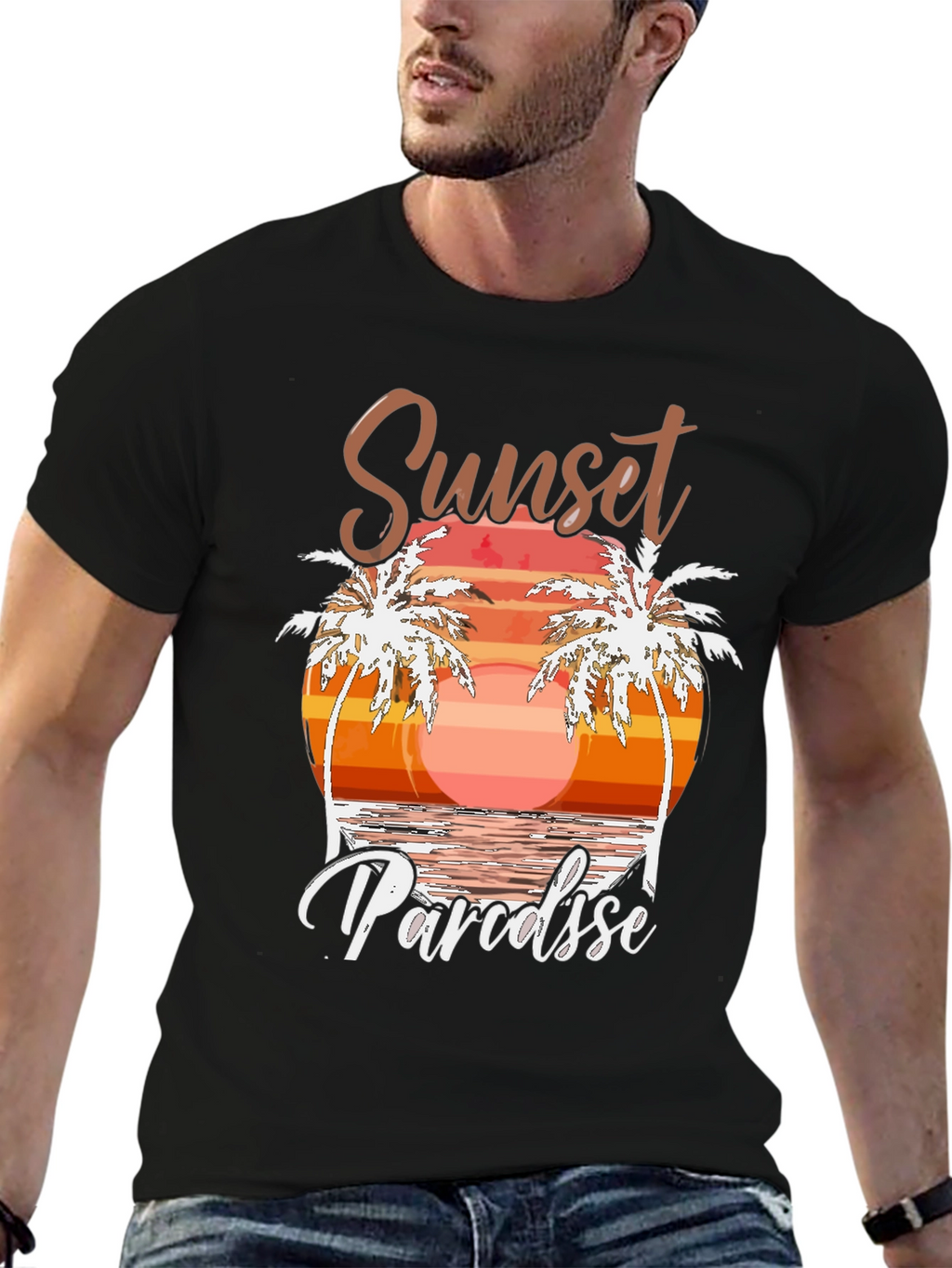 Sunset Paradise Graphic Tee - Beach Vibes