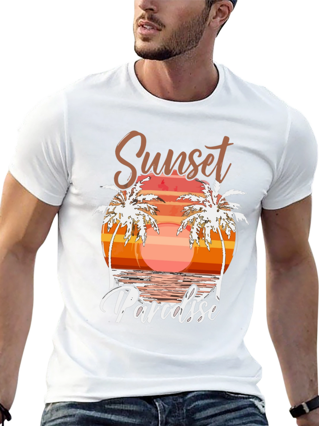 Sunset Paradise Graphic Tee - Beach Vibes