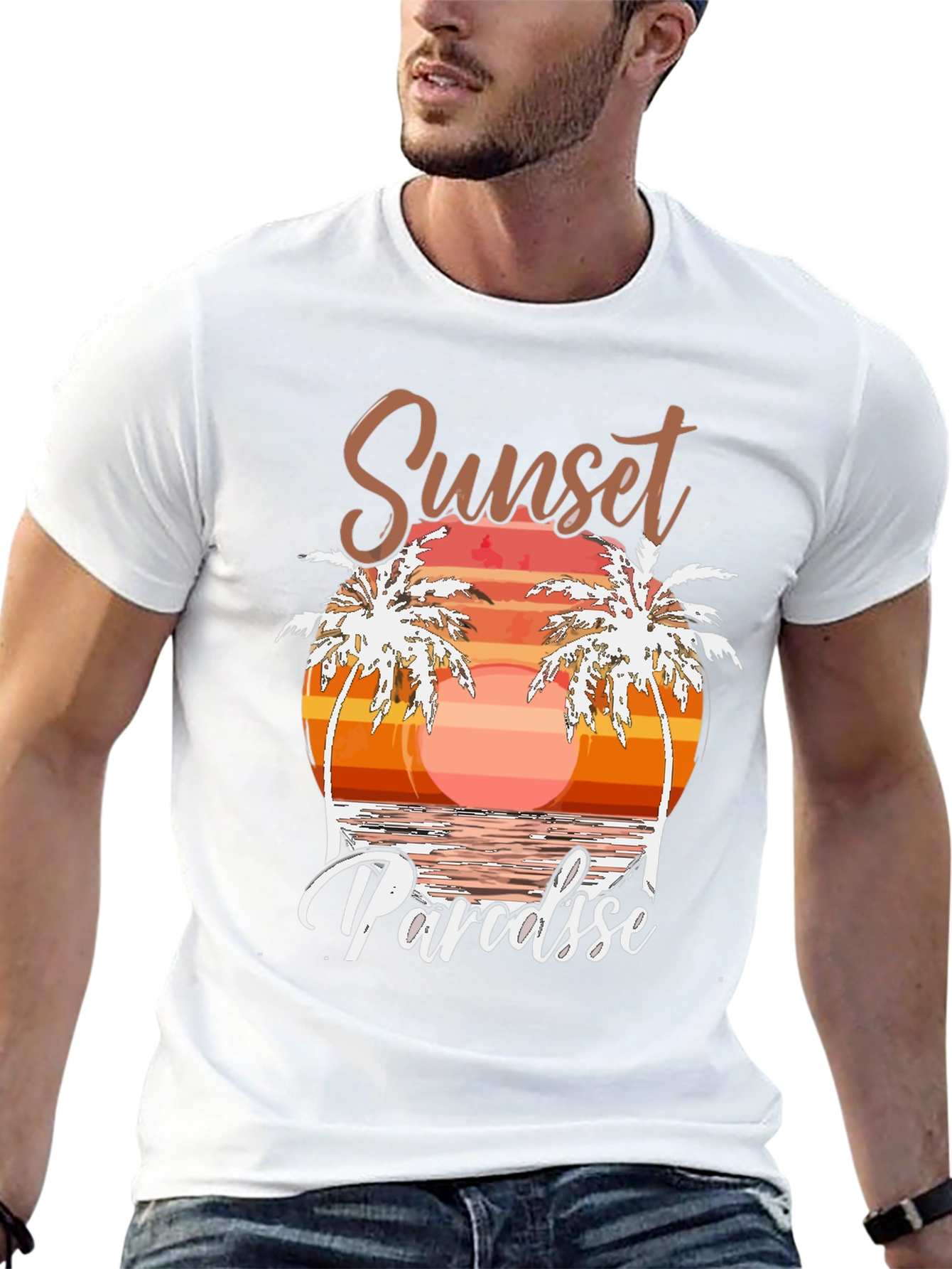 Sunset Paradise Graphic Tee - Beach Vibes