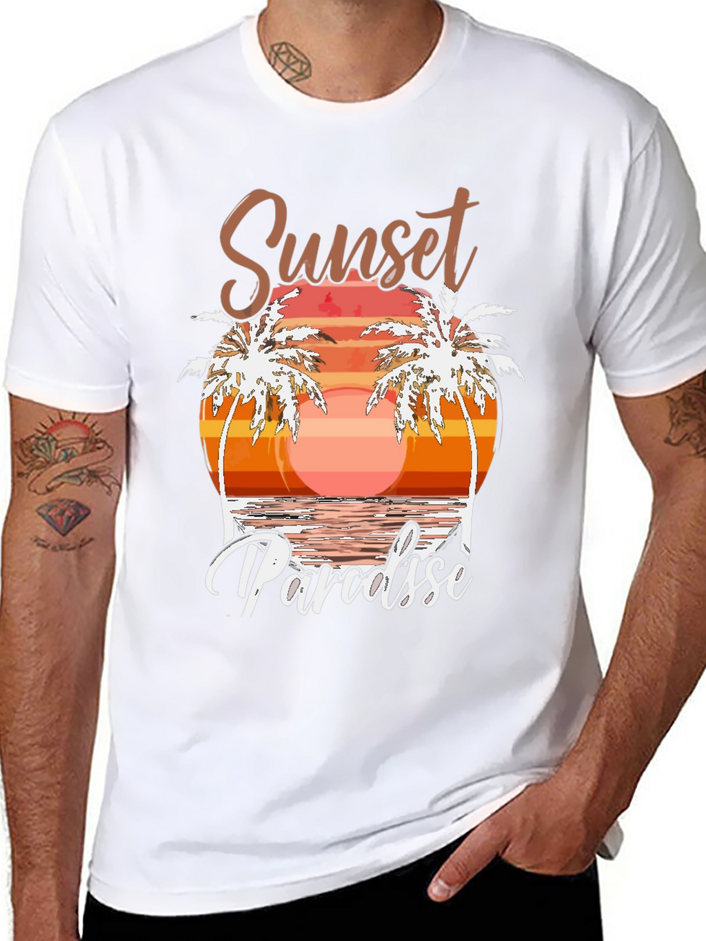 Sunset Paradise Graphic Tee - Beach Vibes
