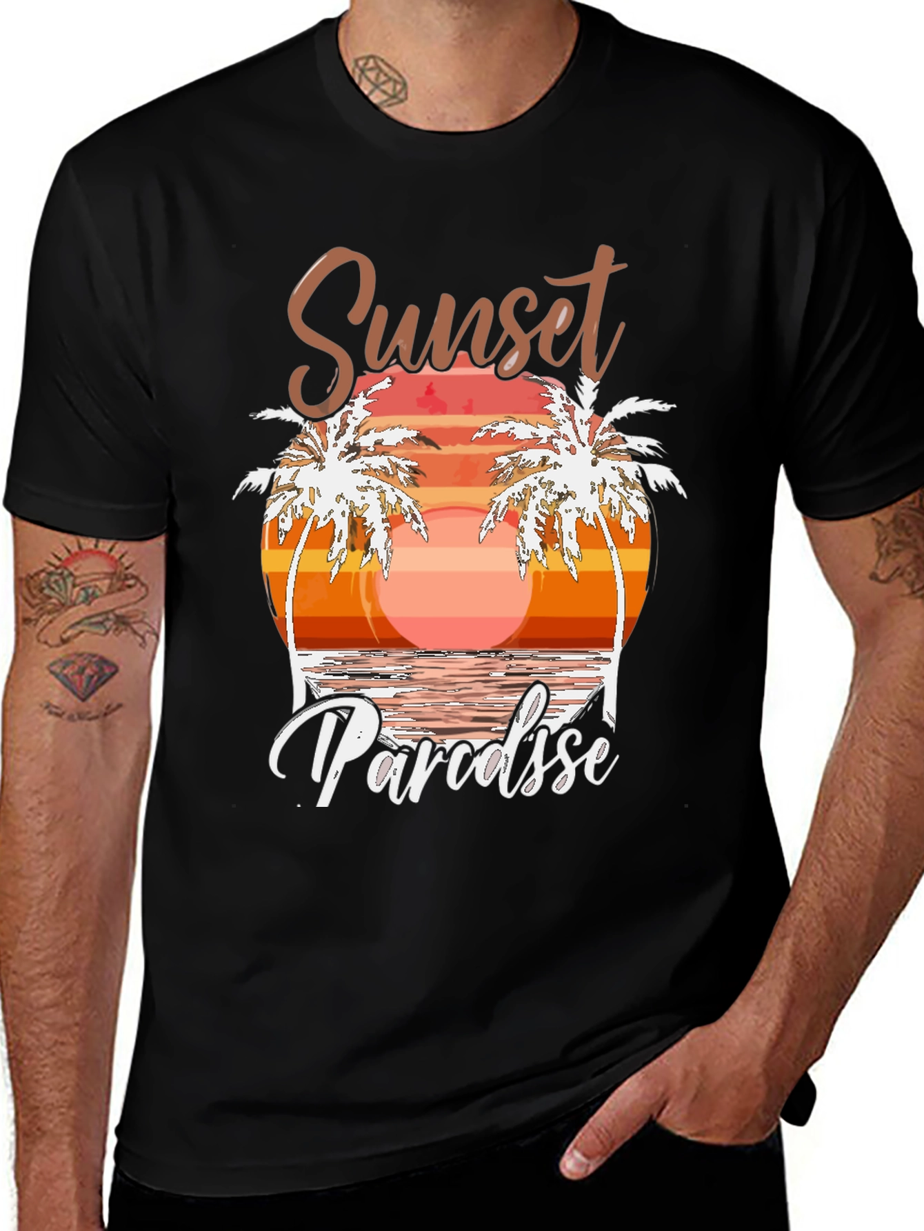 Sunset Paradise Graphic Tee - Beach Vibes