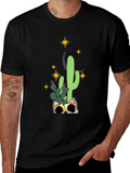 Cactus Skull Graphic Tee - Mens Black T-Shirt