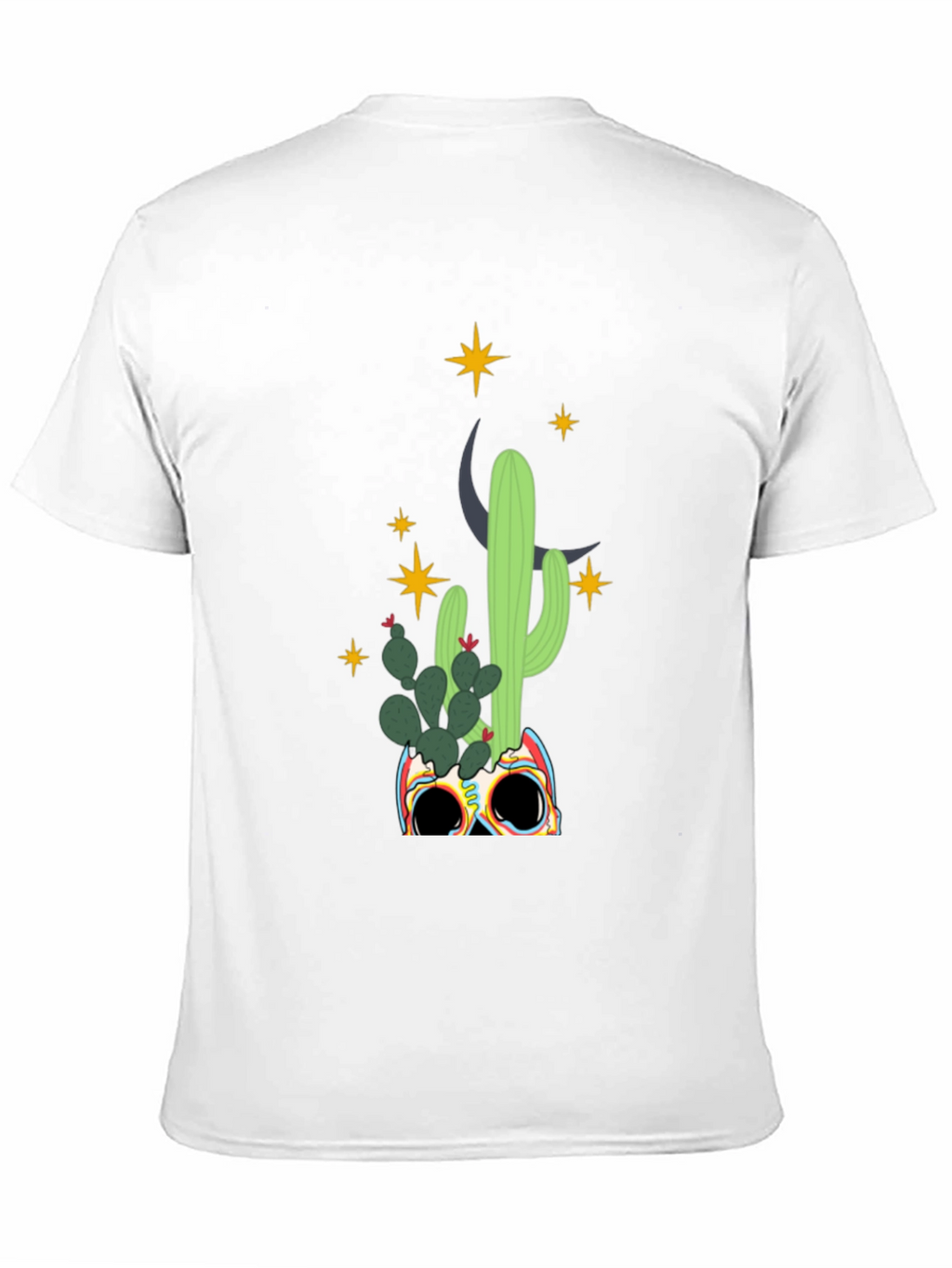 Cactus Skull Graphic Tee - Mens Black T-Shirt