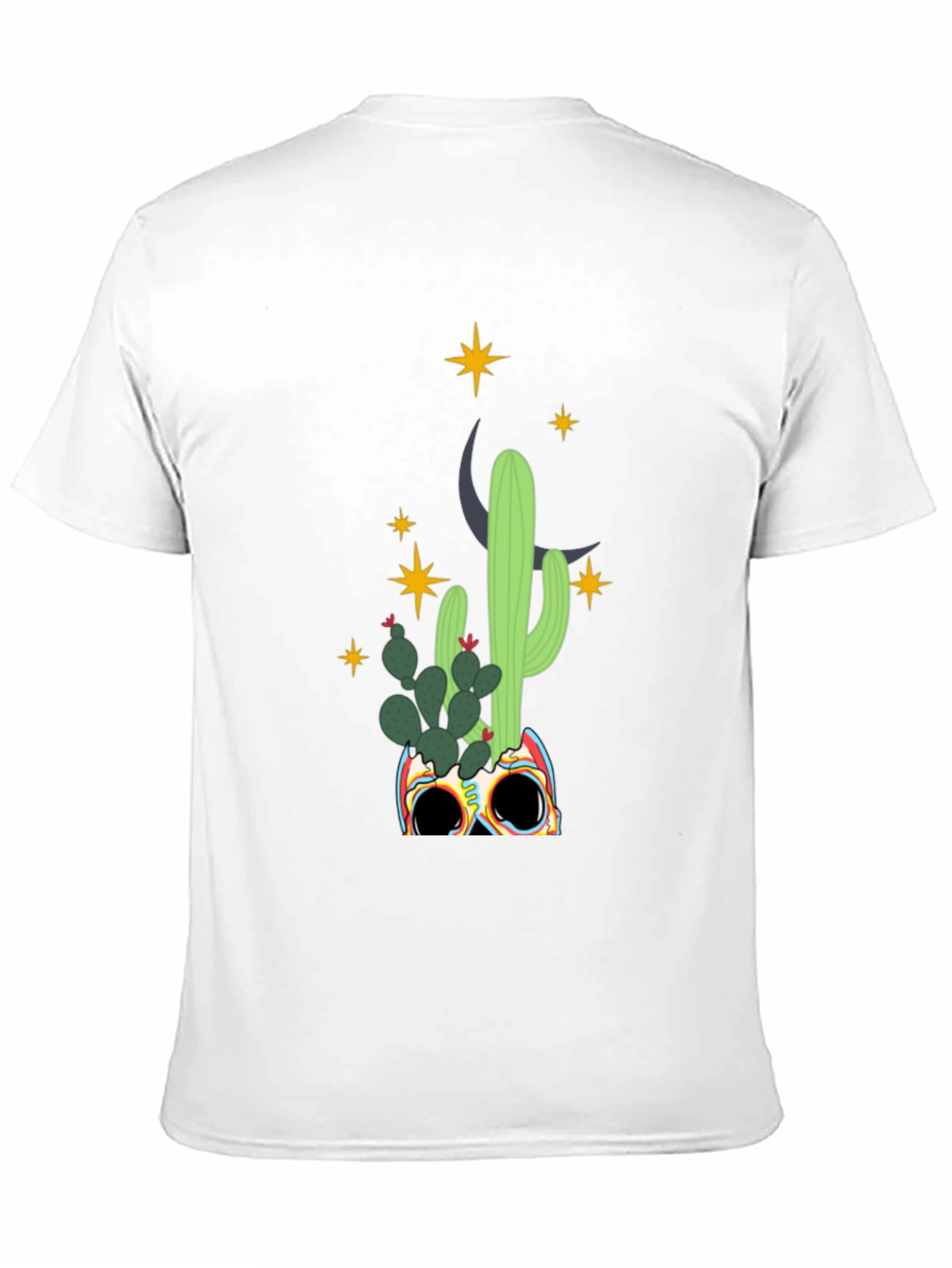 Cactus Skull Graphic Tee - Mens Black T-Shirt