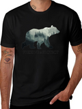 Preserve & Protect Nature Bear Graphic Tee - Black