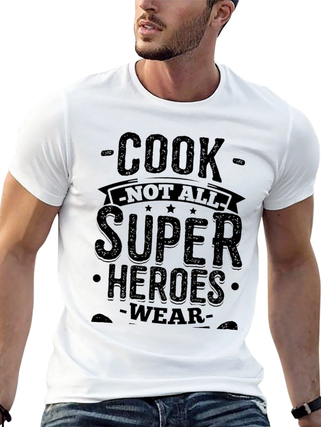 Cook Superheroes T-Shirt - Black Graphic Tee