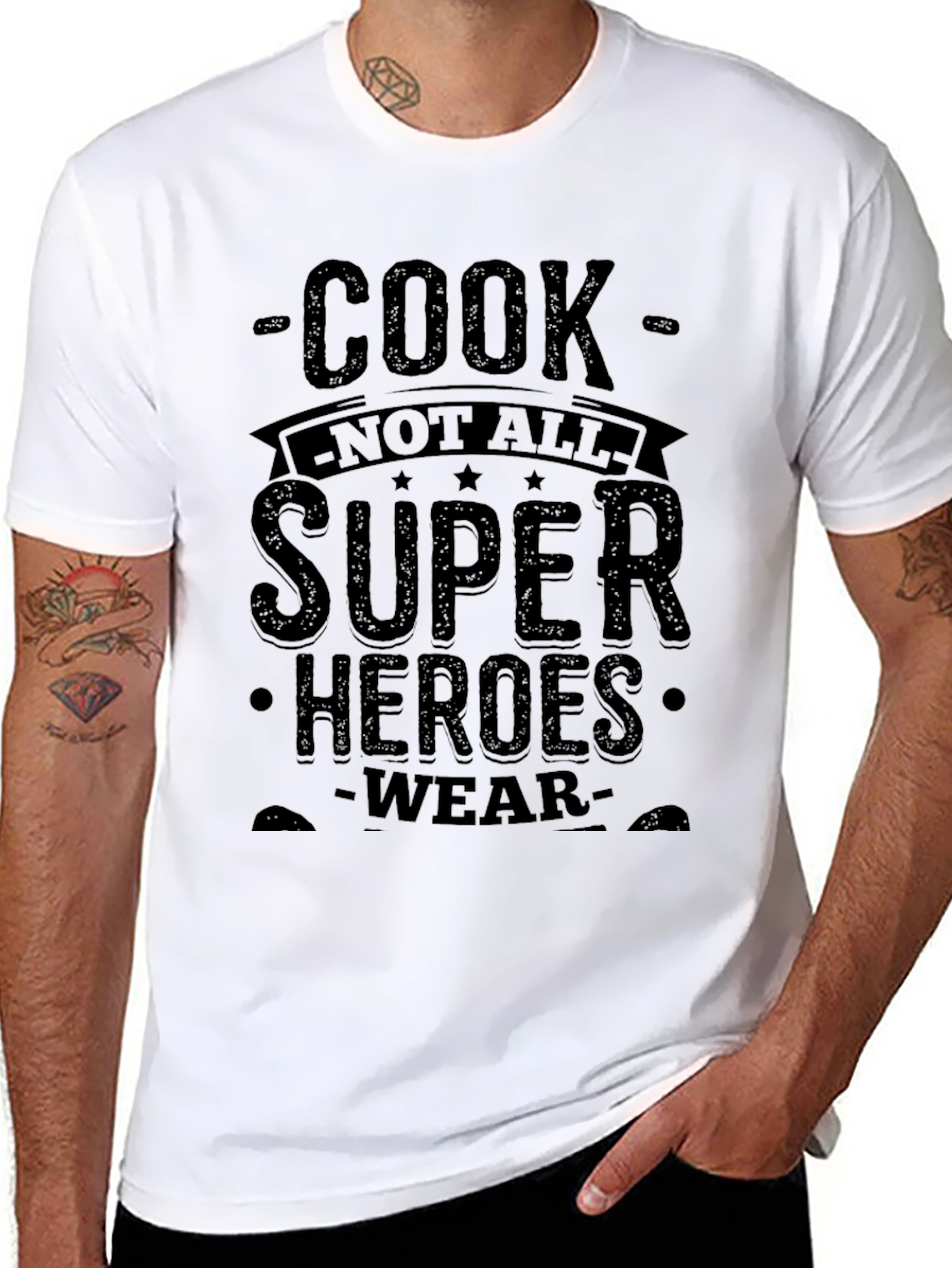 Cook Superheroes T-Shirt - Black Graphic Tee