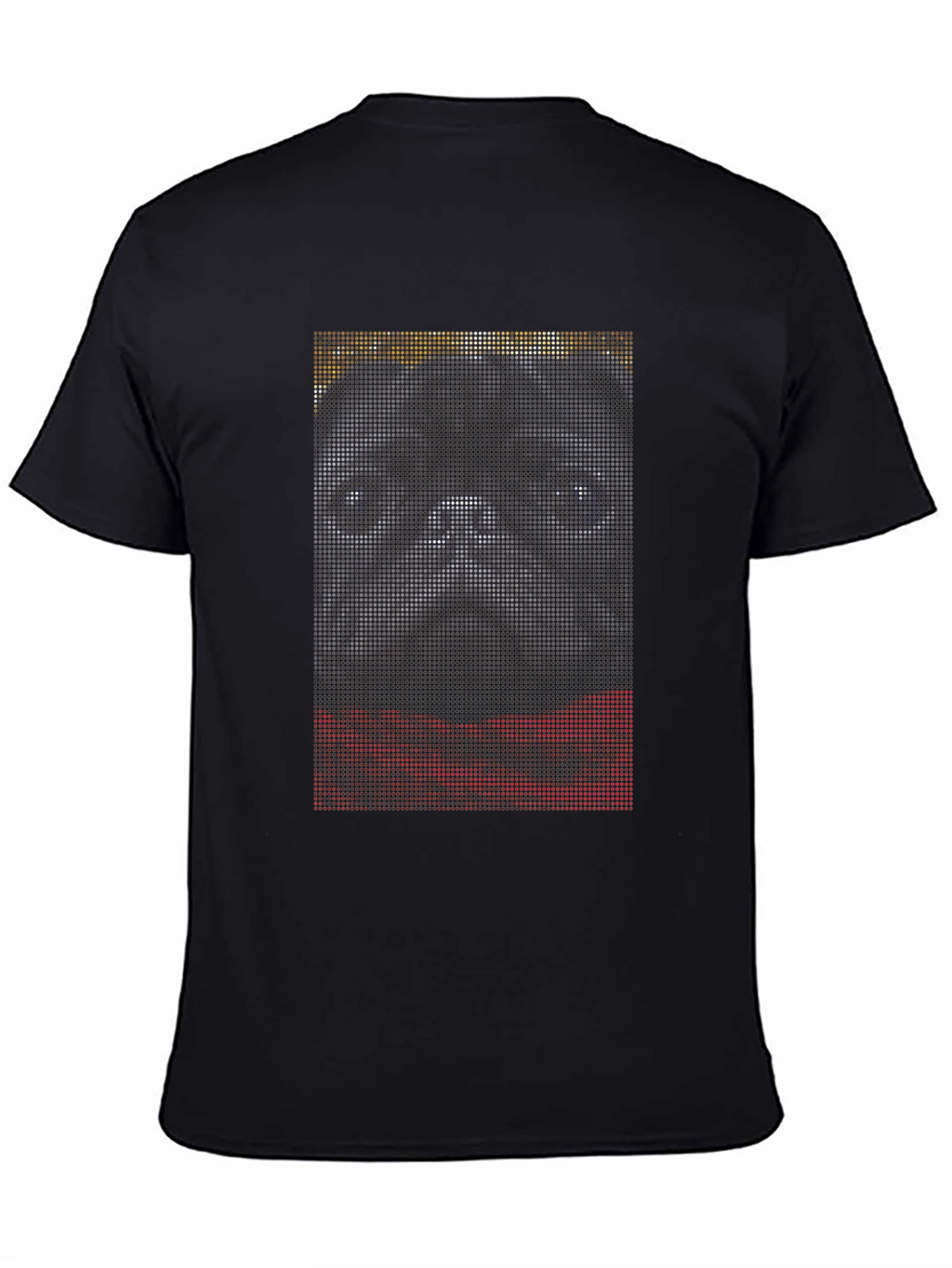 Pug Graphic Tee - Unique Dot Art Design