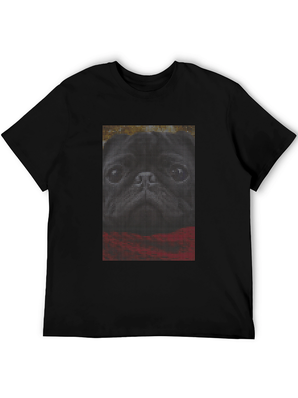 Pug Graphic Tee - Unique Dot Art Design