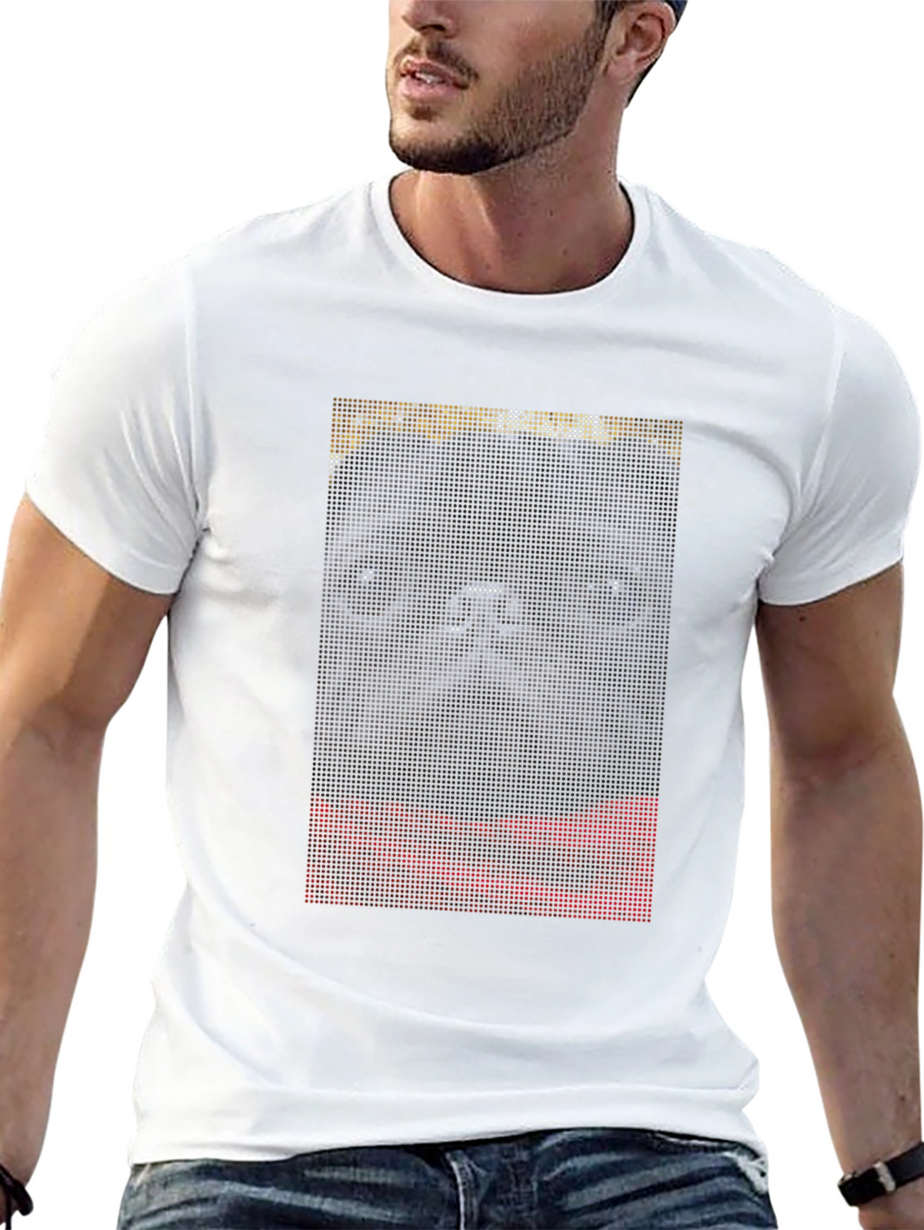Pug Graphic Tee - Unique Dot Art Design