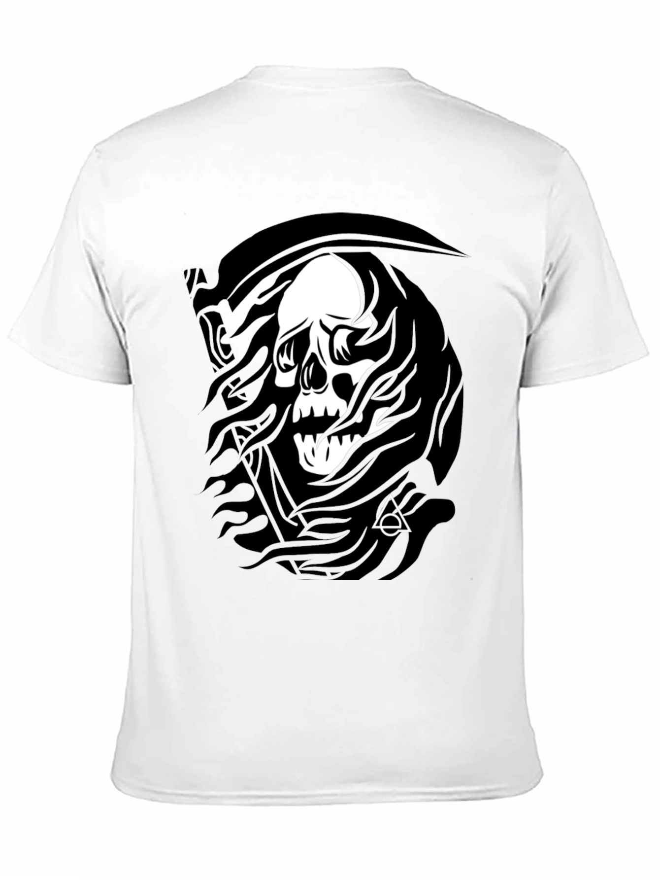 Grim Reaper Skull Graphic Black T-Shirt
