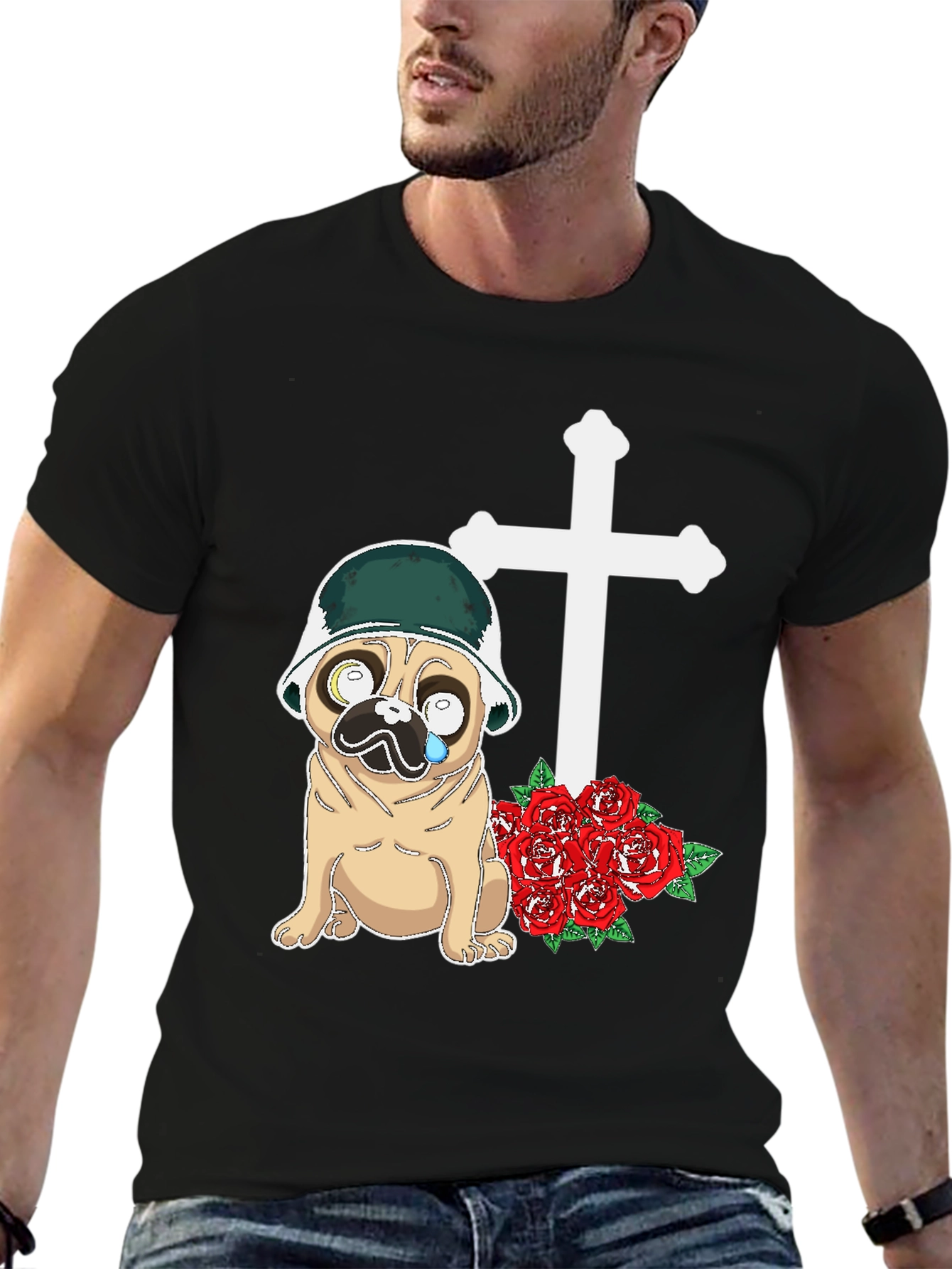 Pug Soldier Memorial T-Shirt