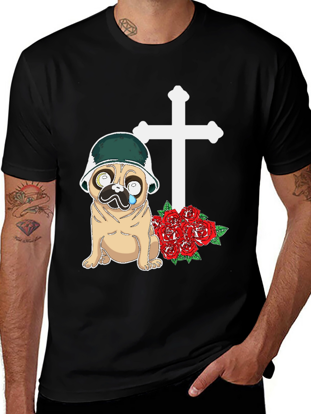Pug Soldier Memorial T-Shirt