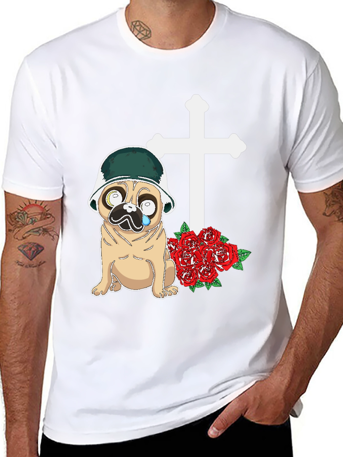 Pug Soldier Memorial T-Shirt