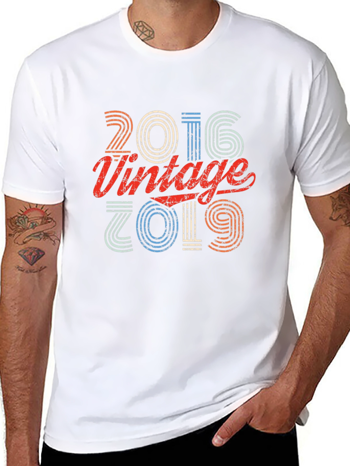 Vintage 2016-2019 Retro Graphic Tee