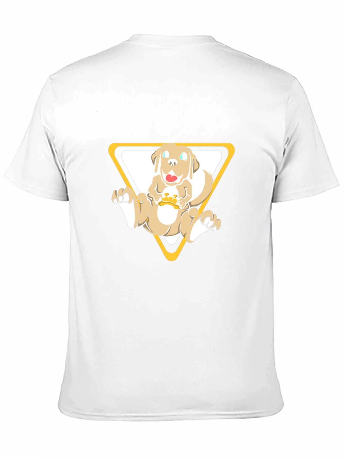 Dog in Triangle Graphic Tee - Black