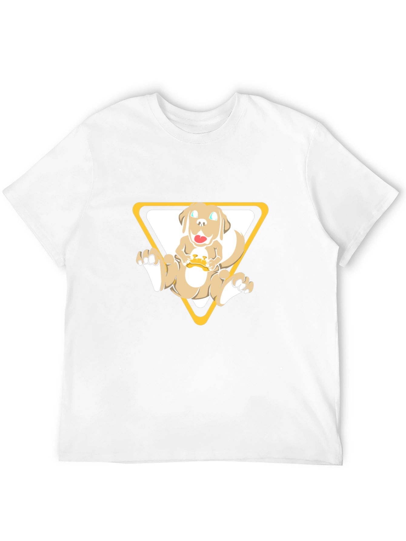Dog in Triangle Graphic Tee - Black