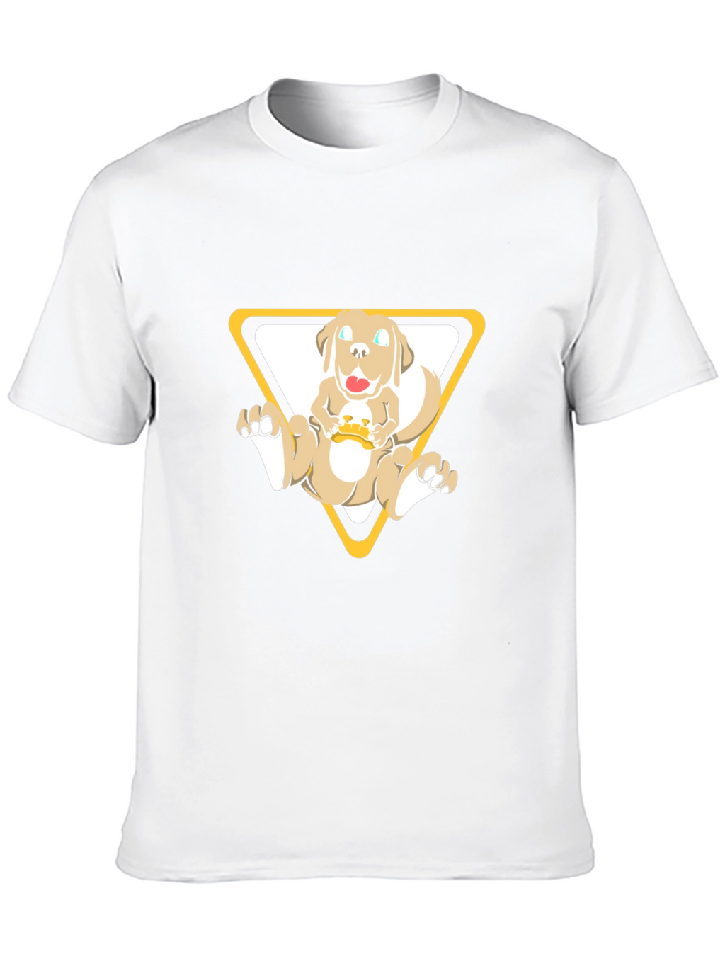 Dog in Triangle Graphic Tee - Black