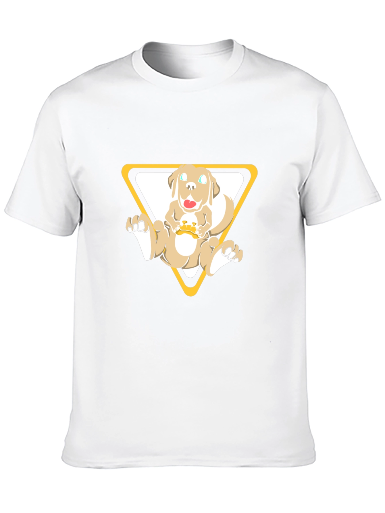 Dog in Triangle Graphic Tee - Black