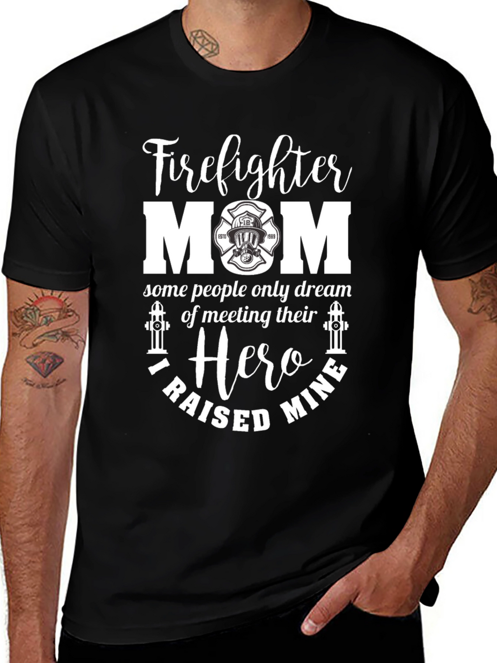 Firefighter Mom T-Shirt - Hero Raising Tee