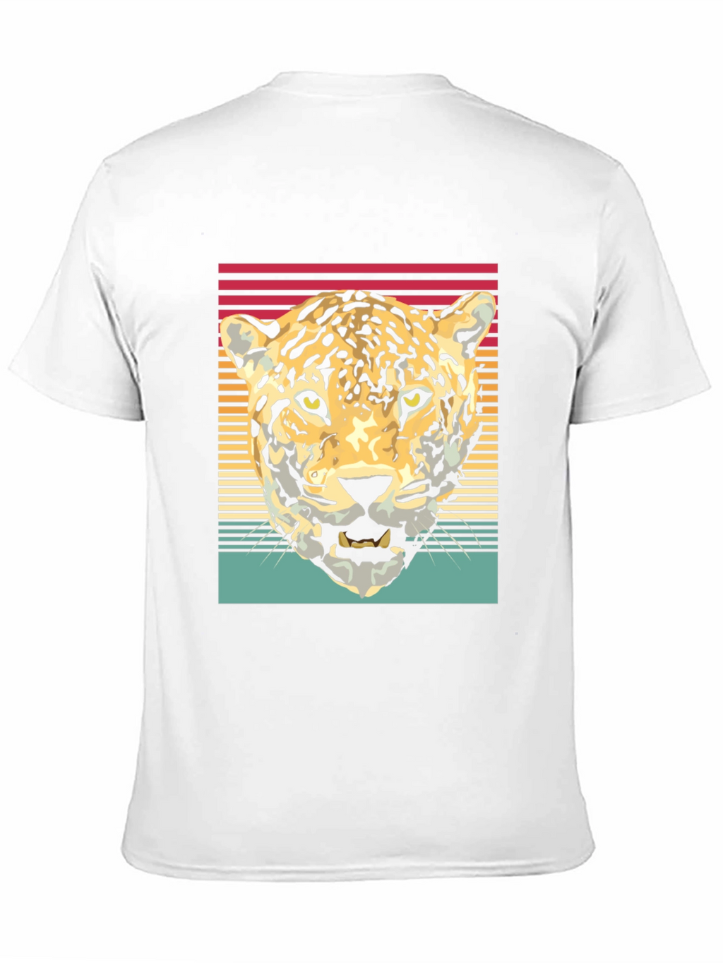 Retro Leopard Graphic Tee - Black