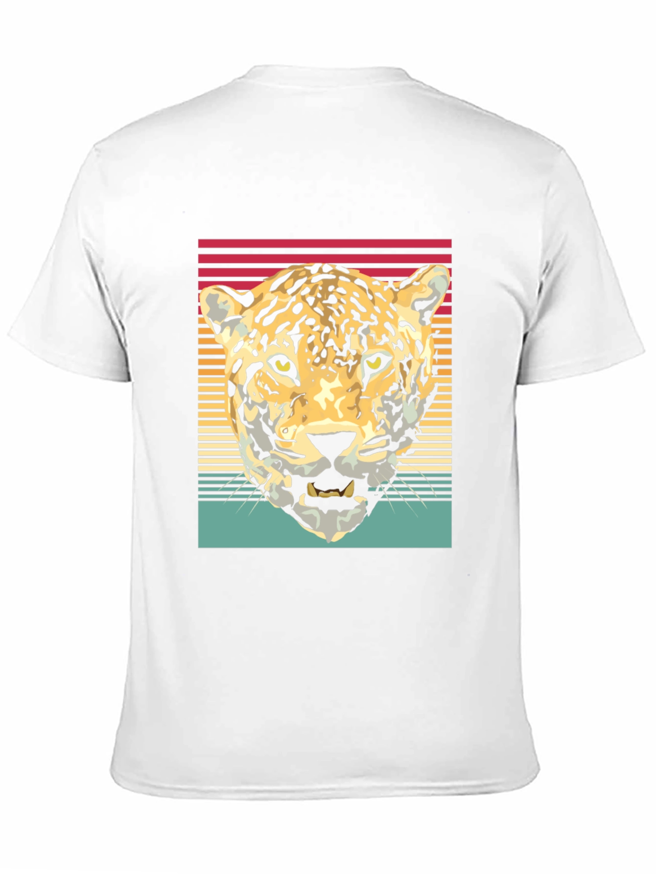 Retro Leopard Graphic Tee - Black