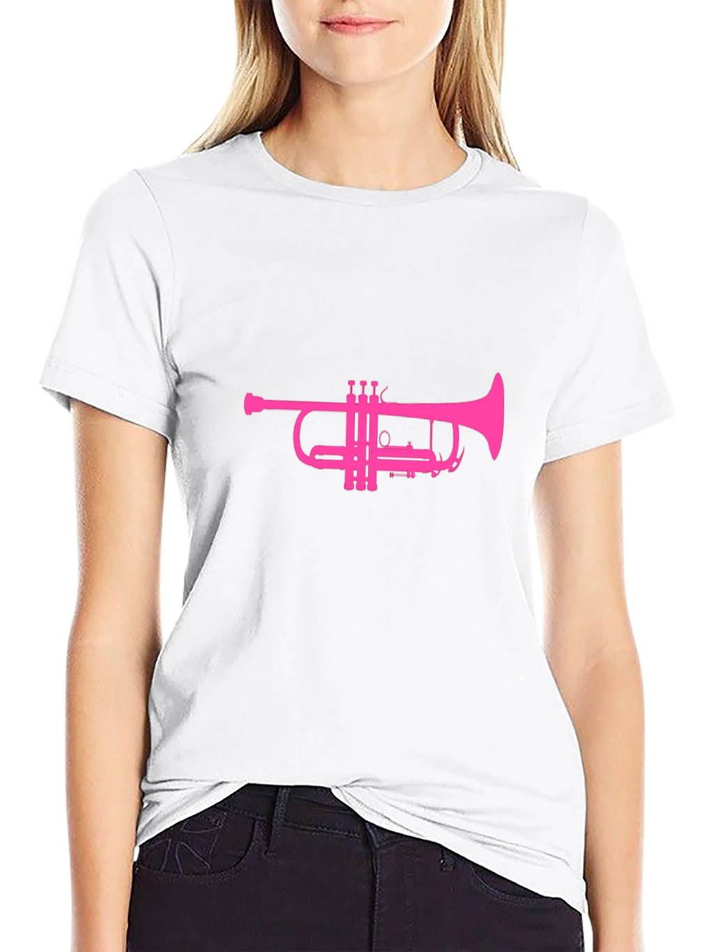 Trumpet Graphic T-Shirt - Black Cotton Tee