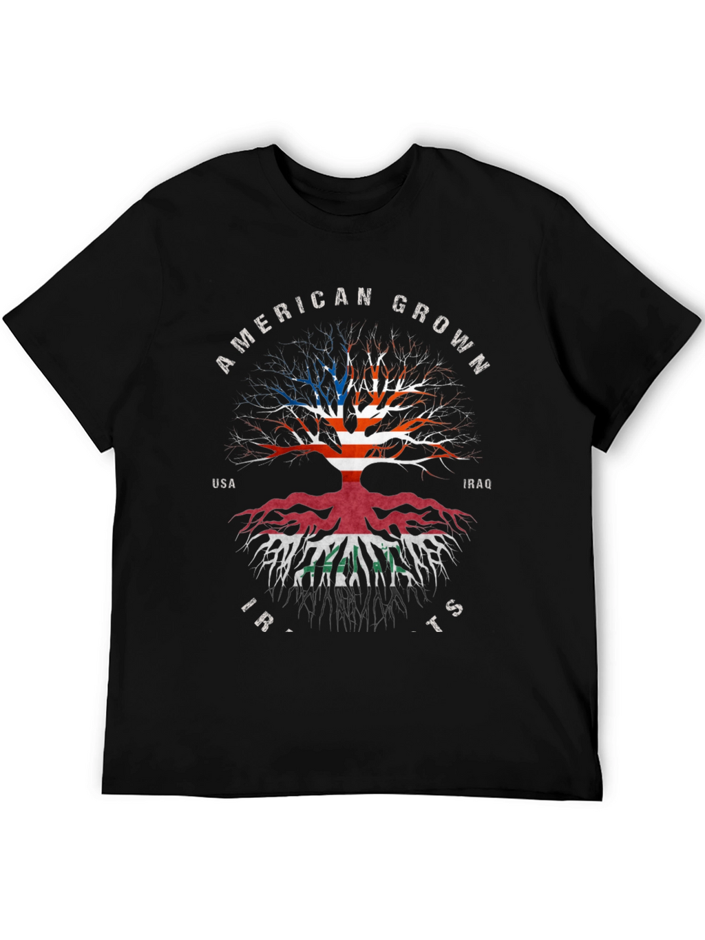 American Grown Iraqi Roots Black T-Shirt