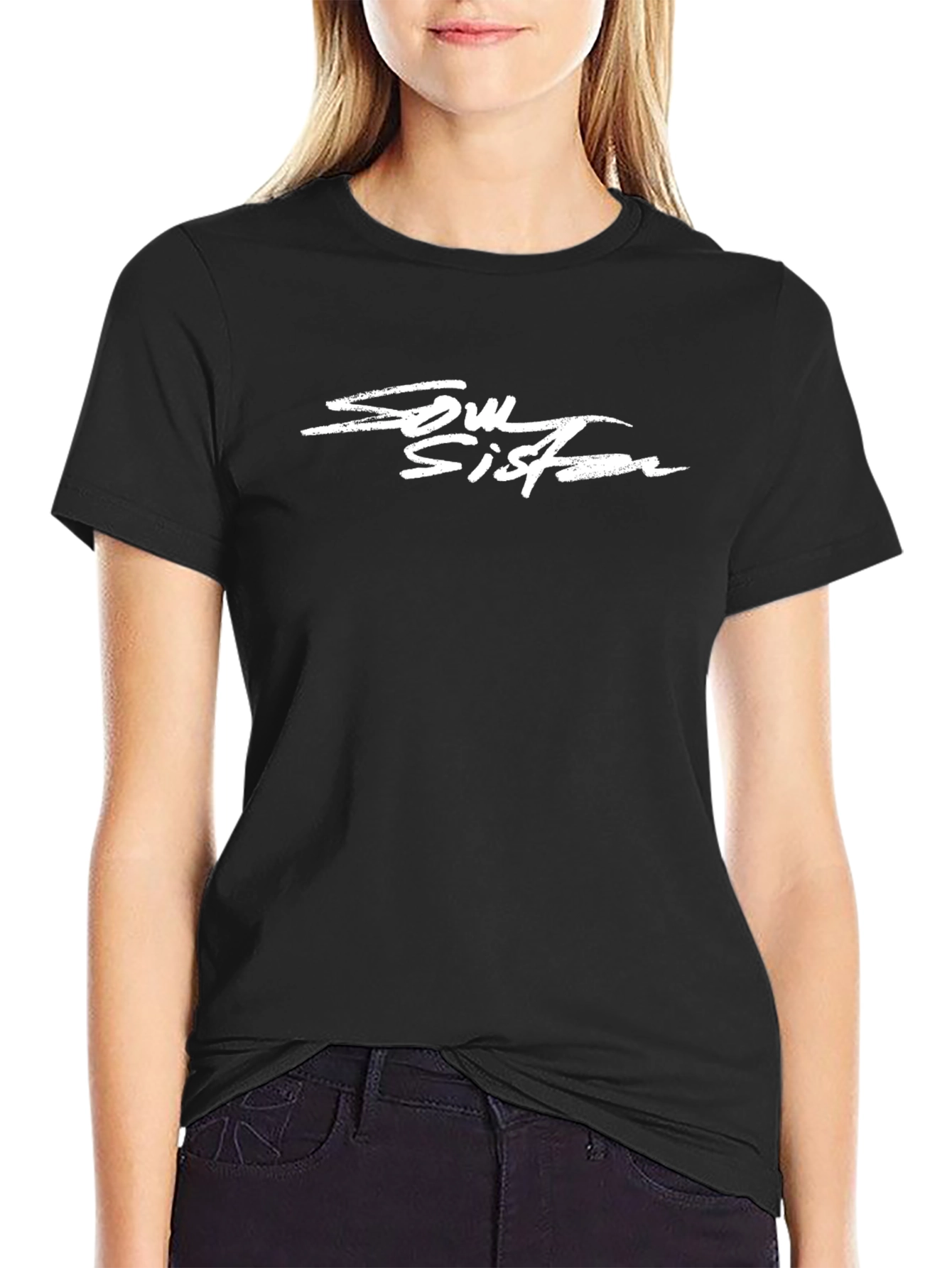 Soul Sister Graphic Black Tee - Premium Soft Style