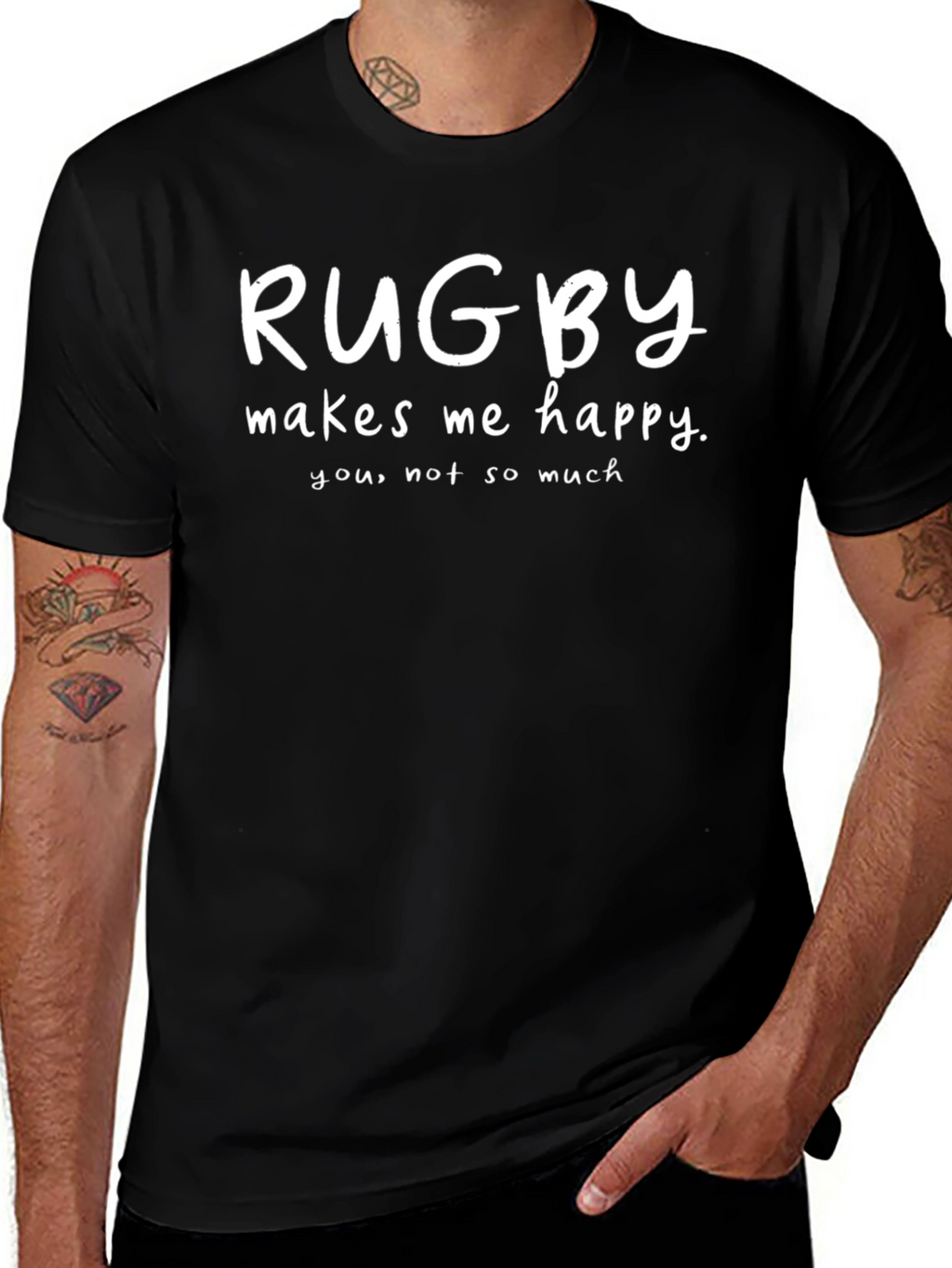Rugby Makes Me Happy T-Shirt